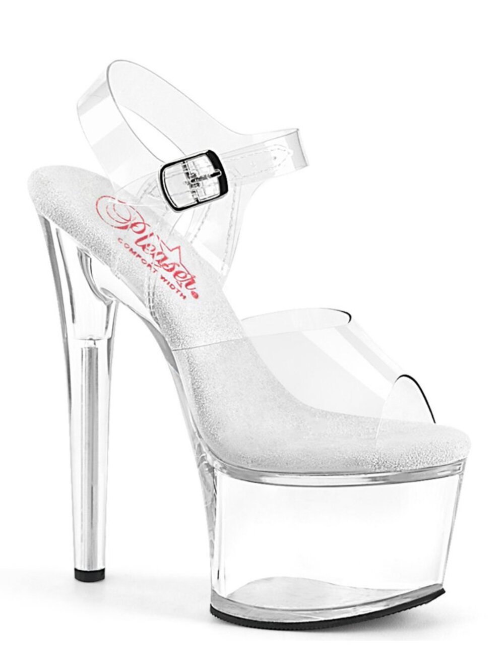 Pleaser Passion 708 Clear Platform Heels